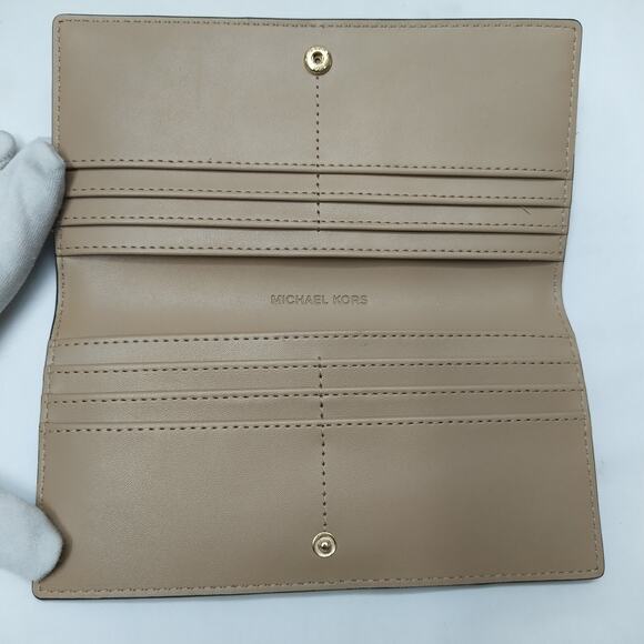 Michael Kors Reed Camel Multicolor Leather Credit Card Bifold Wallet - NWT $298 - Picture 11 of 16